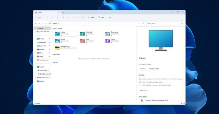 Microsoft修复了在Windows11的文件资源管理器中恢复以前的文件夹功能-趣考网