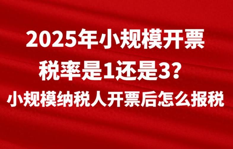 2025年小规模开票税率是1还是3？小规模纳税人开票后怎么报税-趣考网